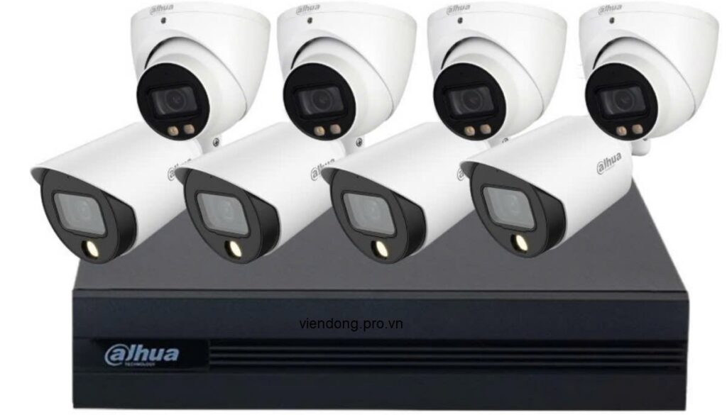 Trọn bộ camera dahua có màu micro