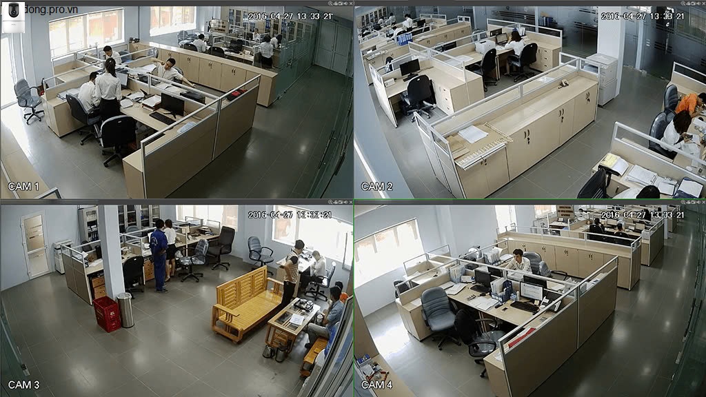 Hình ảnh thục tế camera wifi lắp đặt tại văn phòng công ty